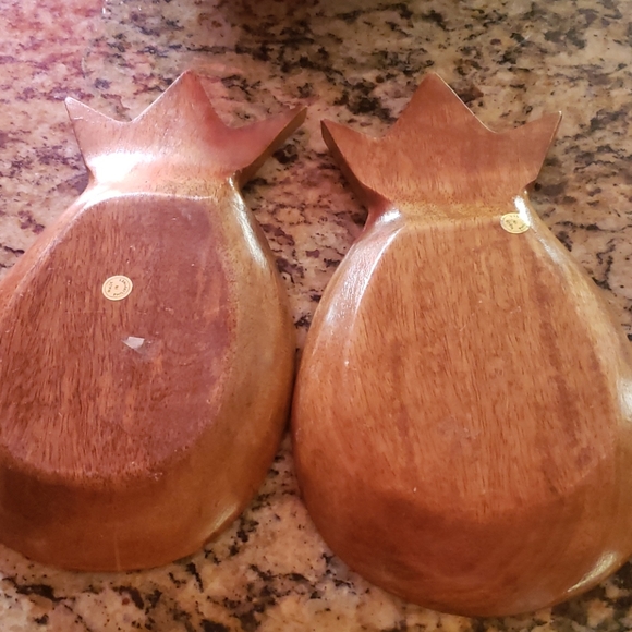 Vintage wooden pineapple bowls - Picture 5 of 6